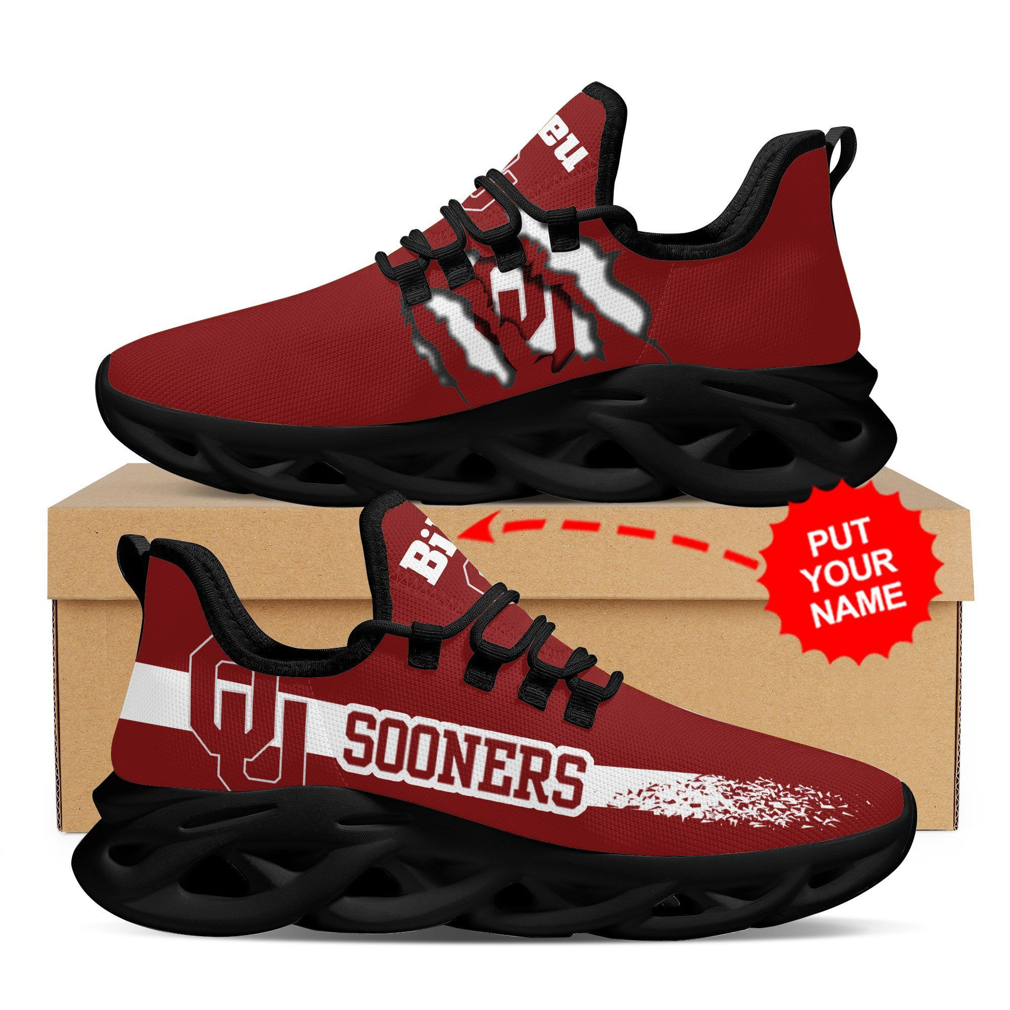 Wisconsin Badgers Custom Personalized Max Soul Sneakers Shoes