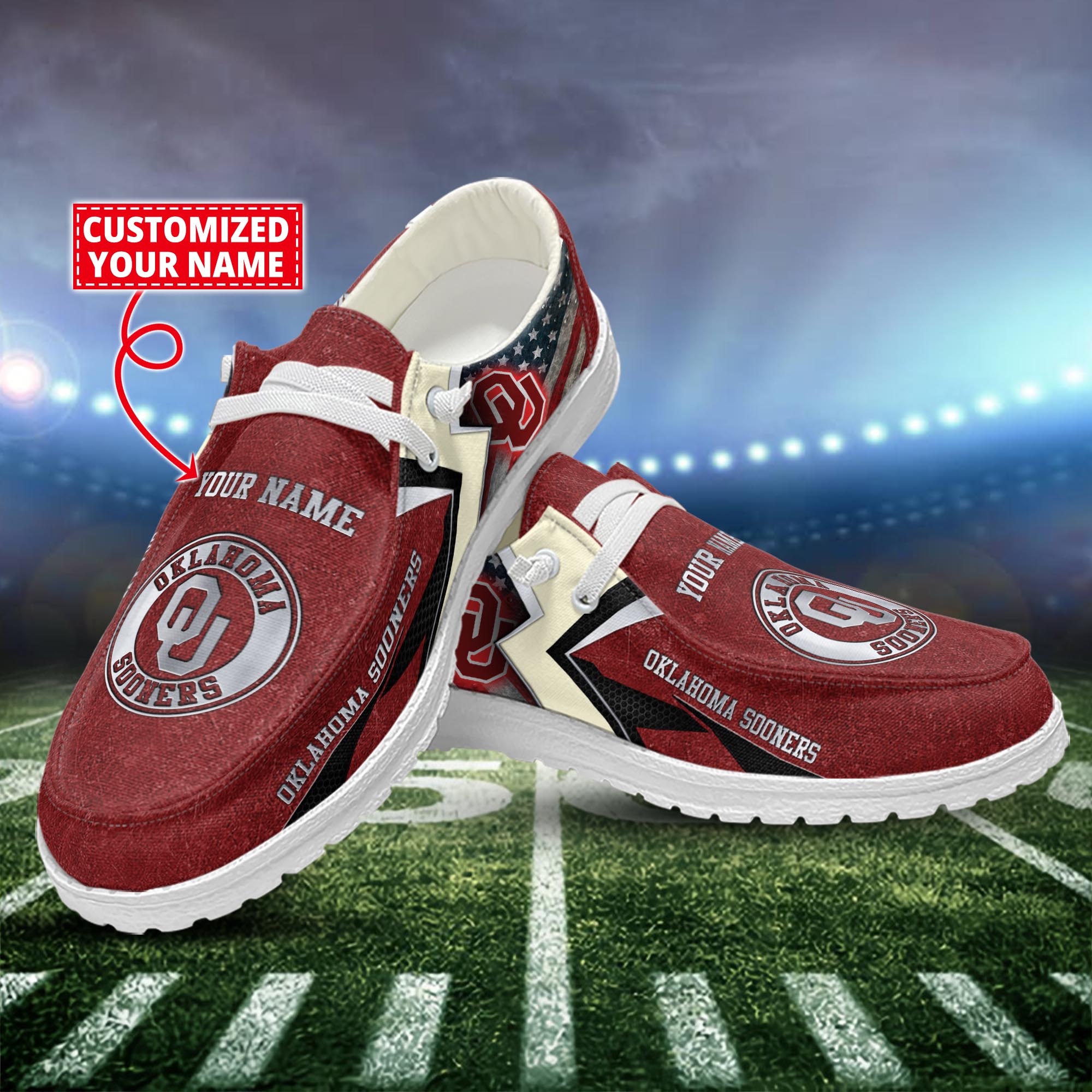 Northwestern Wildcats Personalized Hey Dude Sports Shoes - Custom Name Design