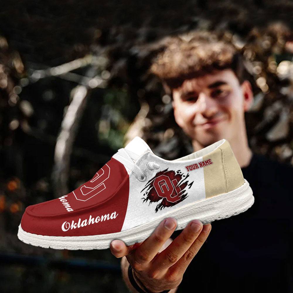 Ole Miss Rebels Personalized Hey Dude Sports Shoes - Custom Name Design