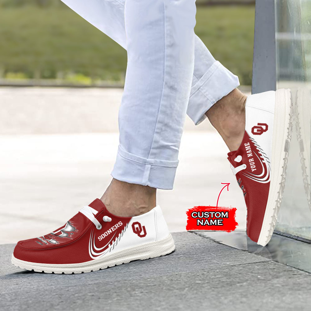 Nebraska Cornhuskers Personalized Hey Dude Sports Shoes - Custom Name Design