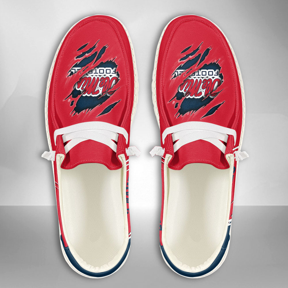 Utah Utes Personalized Hey Dude Sports Shoes - Custom Name Design