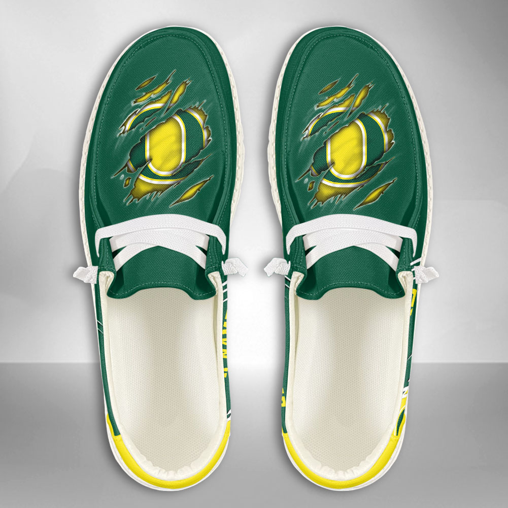 Michigan Wolverines Personalized Hey Dude Sports Shoes - Custom Name Design