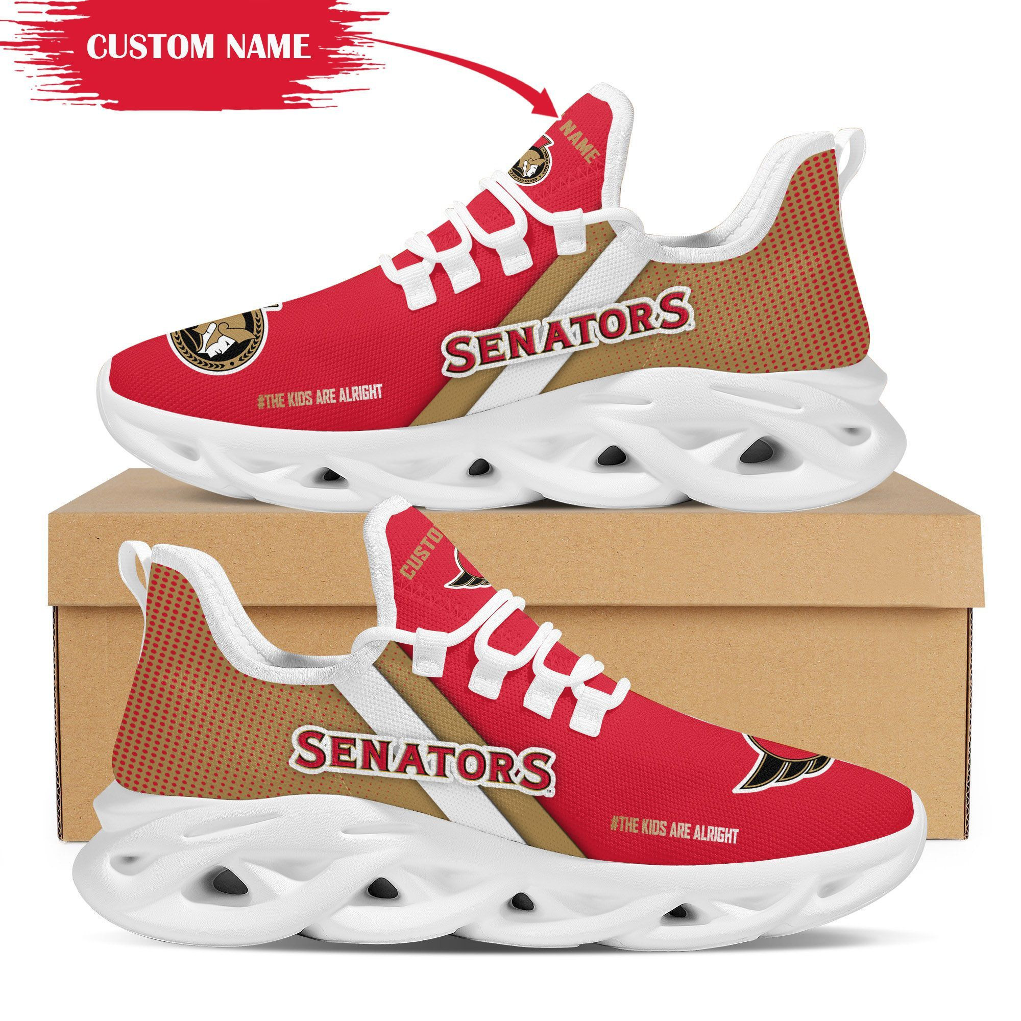 Texas Longhorns Custom Personalized Max Soul Sneakers Shoes