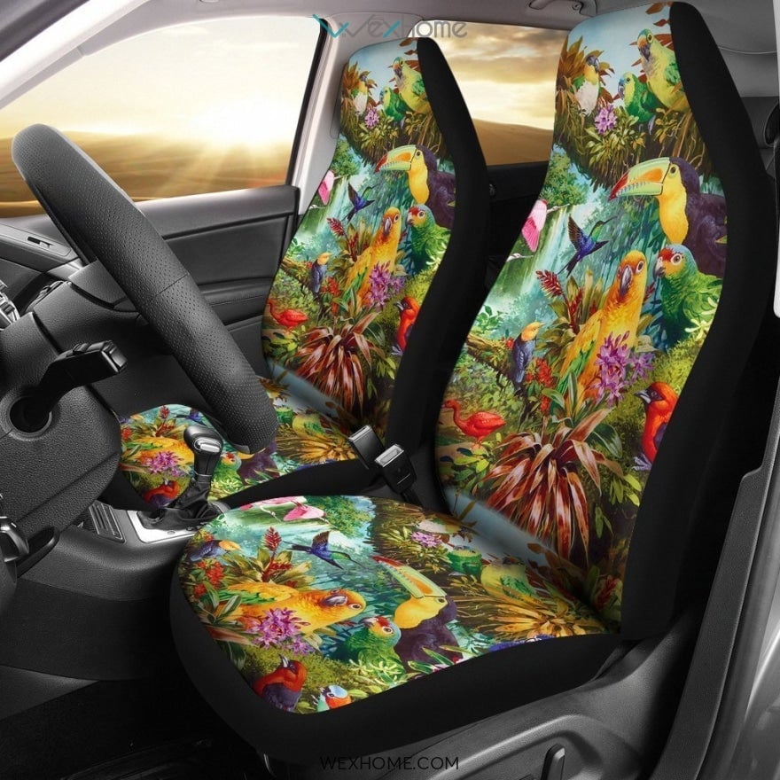 Christmas Car Seat Covers | Santa Claus Ho Ho Ho Red Theme Xmas Seat Covers