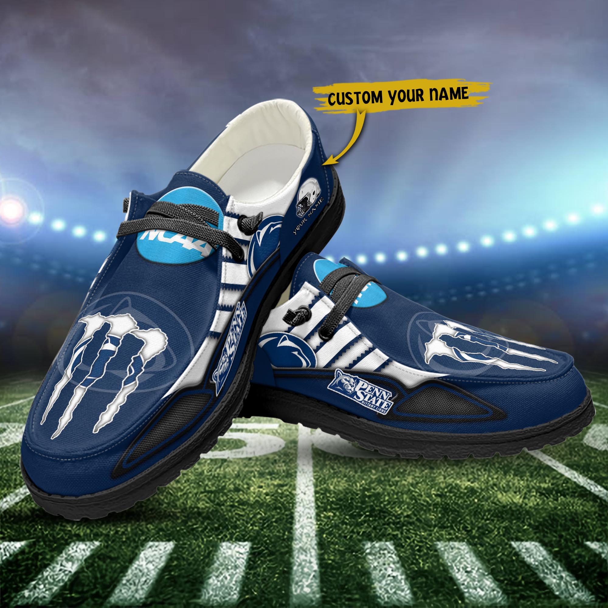 Auburn Tigers Personalized Hey Dude Sports Shoes - Custom Name Design