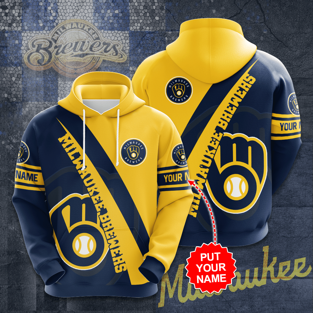 Personalized  Milwaukee Brewers 3D Hoodie