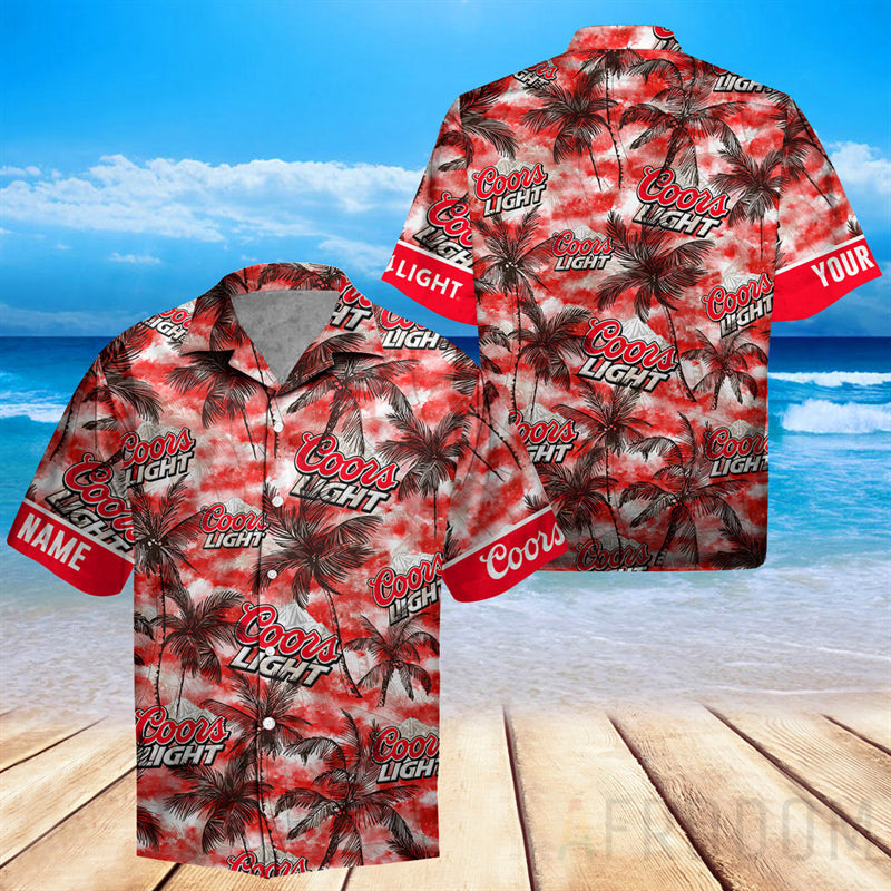 Busch Light Beer Red Apple Hawaiian Shirt