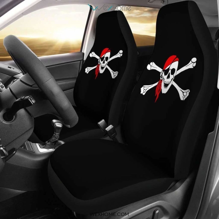 Party Skull Baltimore Ravens Car Seat Covers