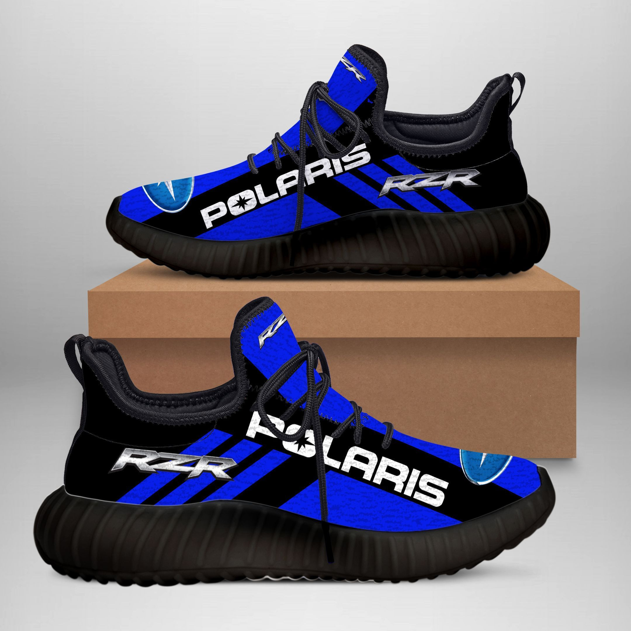 3D Printed Dodge Challenger  Sneakers Ver 3 For Men & Women (Blue)