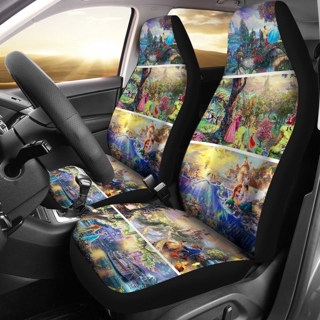 Princess Moana Cartoon Fan Gift Car Seat Cover ( Set of 2)