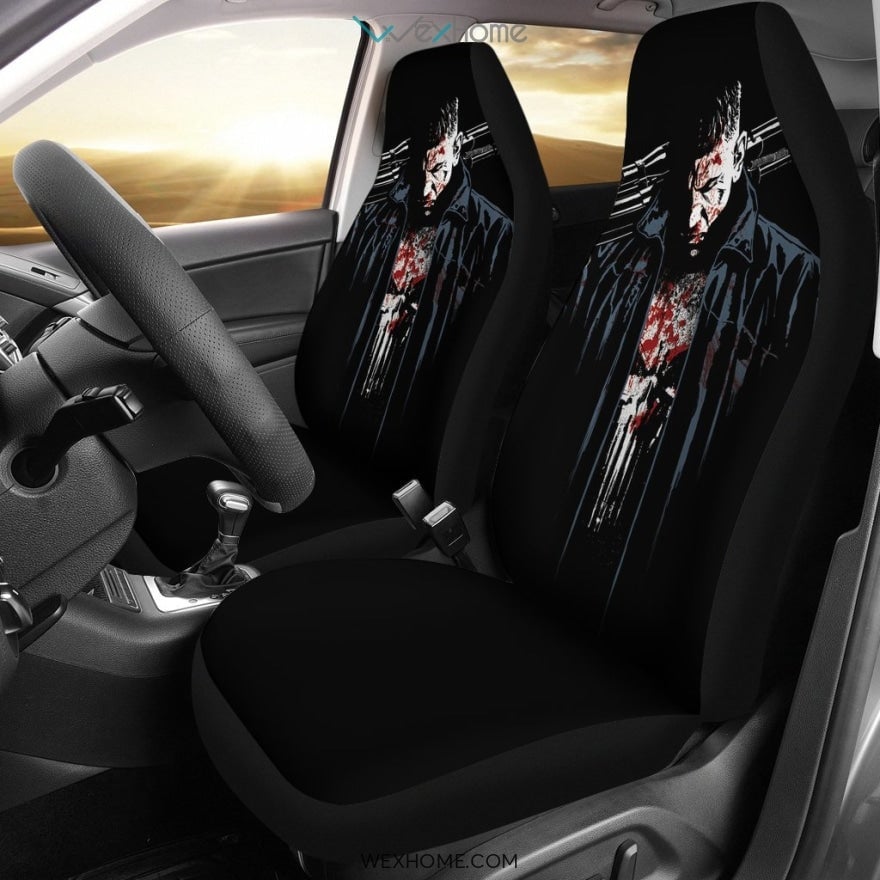Sovereign Nation Fire with Wolf Car Seat Covers