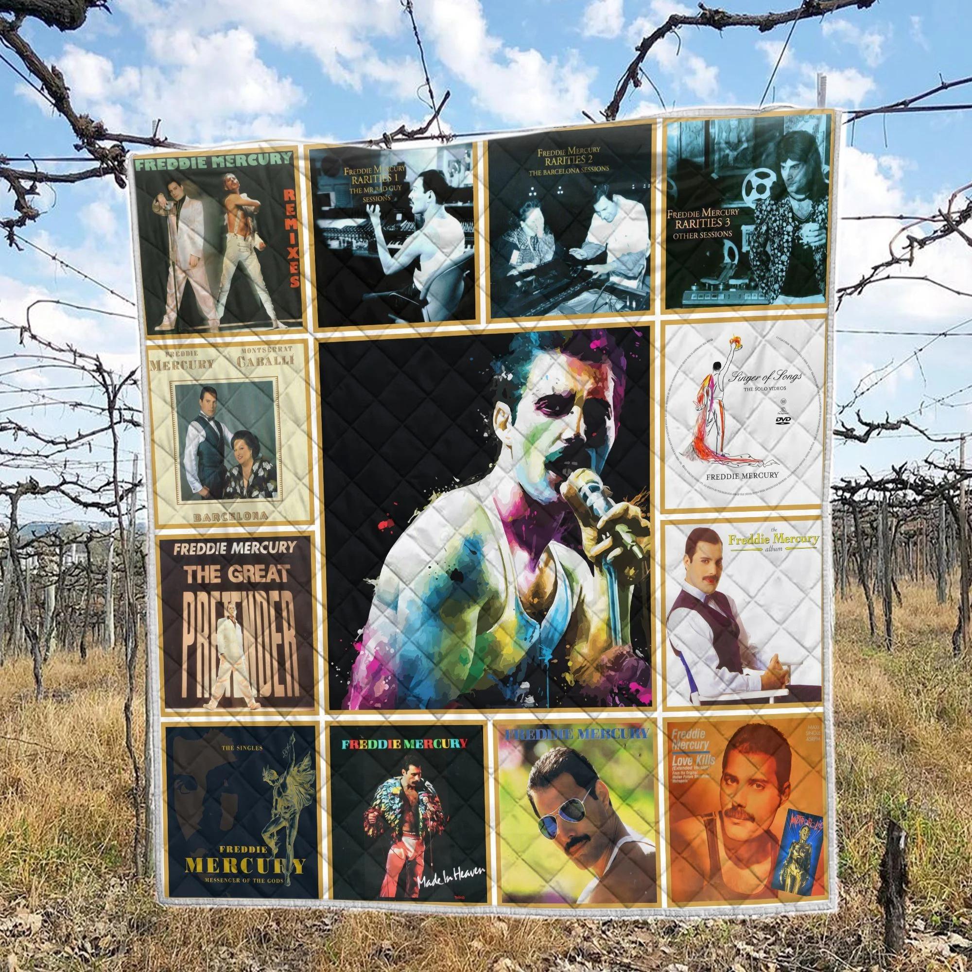 Queen Rock Band, Freddie Mercury Quilt Blanket 