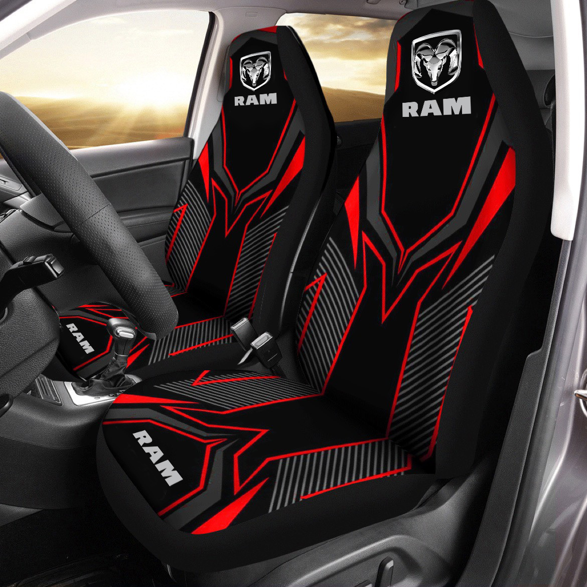 A DODGE RAM CAR SEAT COVER ( SET OF 2 )