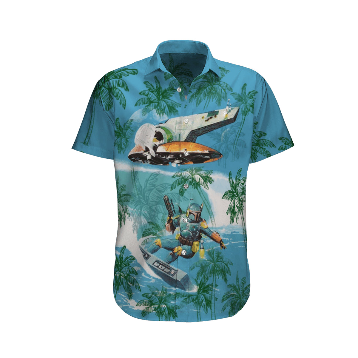 Busch Beer Trophy Can Floral Hawaiian Shirt Summer Shirt