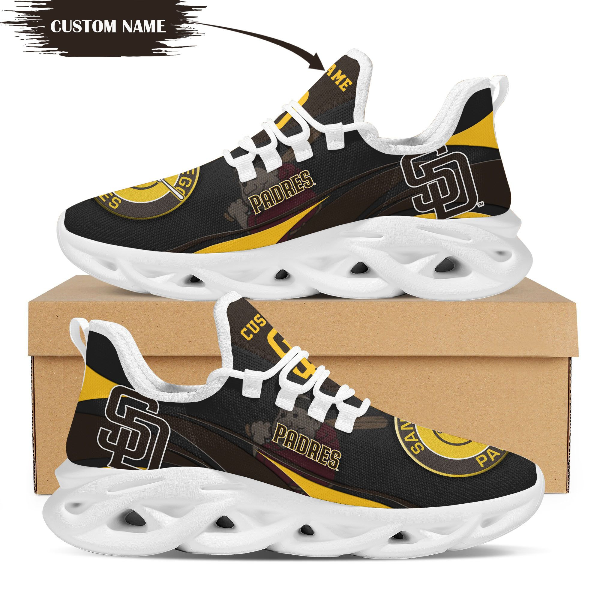 San Diego Padres Custom Personalized Max Soul Sneakers Shoes