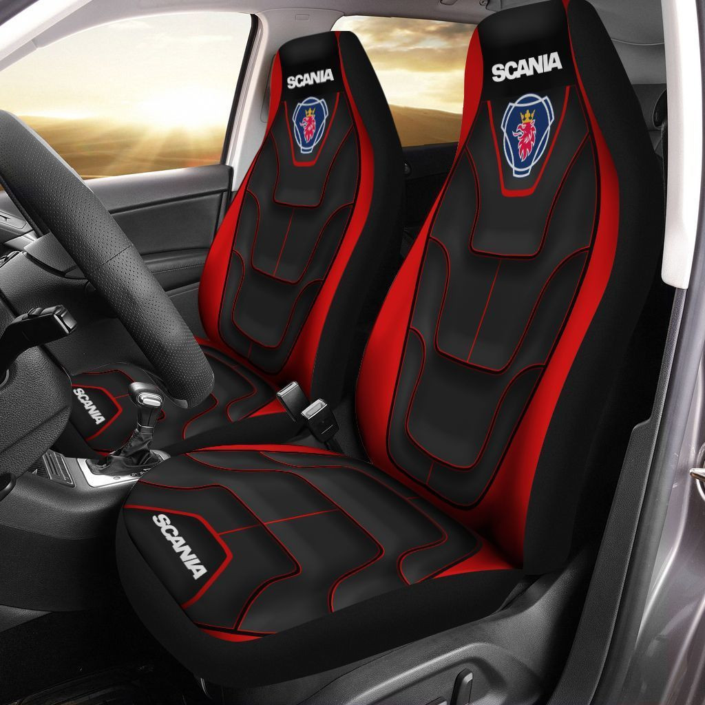 Scania  Car Seat Cover (Set of 2) Ver 2 (Grey)