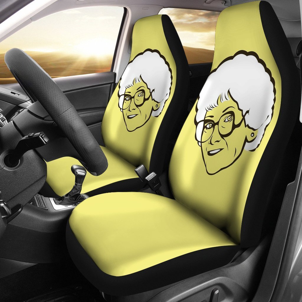 Baby Yoda And Stitch Cute Car Seat Cover ( Set of 2)