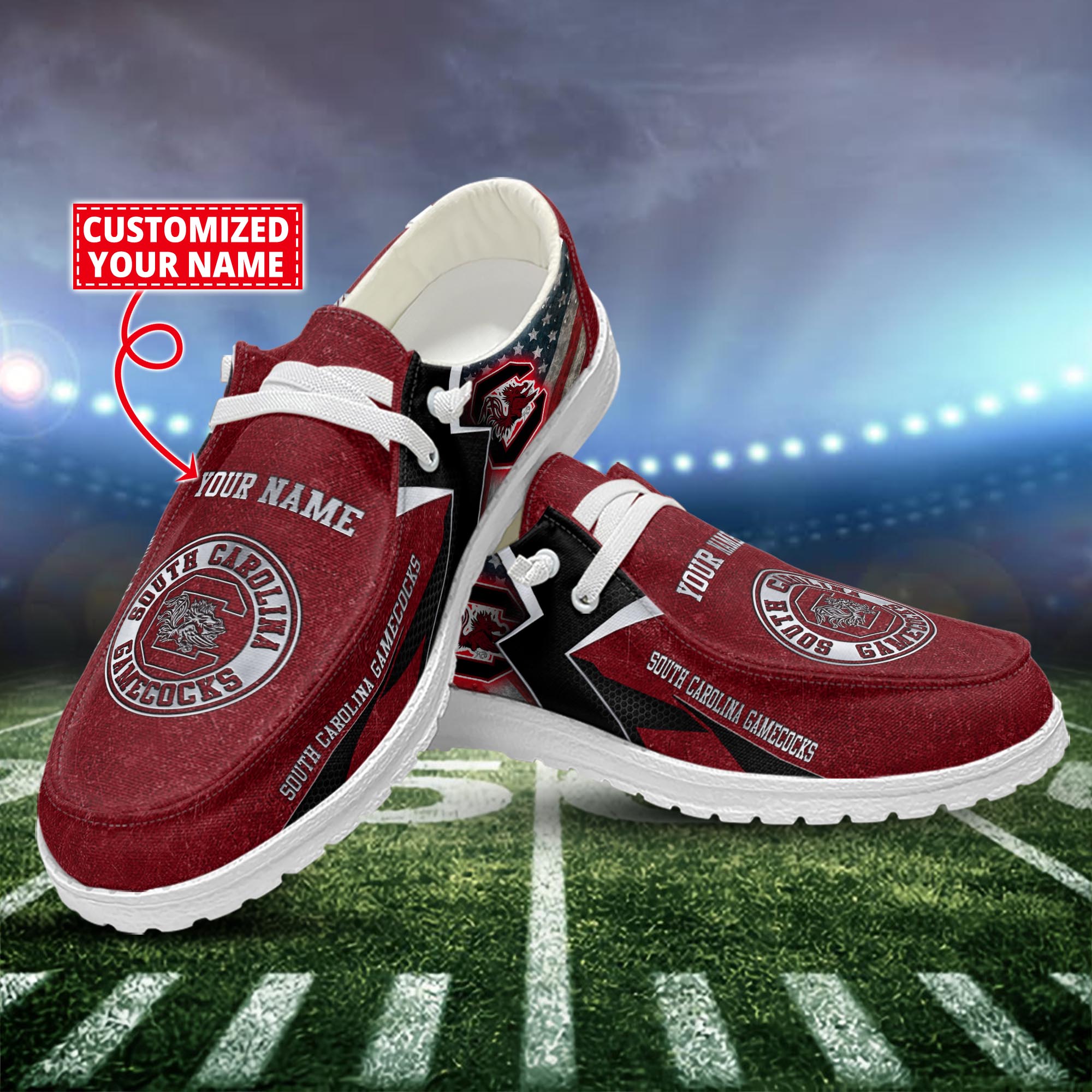Notre Dame Fighting Irish Personalized Hey Dude Sports Shoes - Custom Name Design