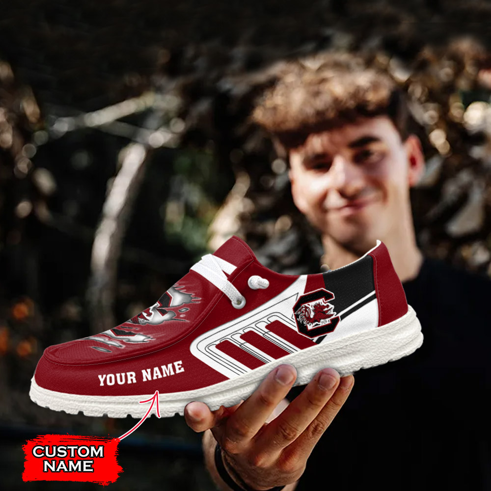 Wisconsin Badgers Personalized Hey Dude Sports Shoes - Custom Name Design