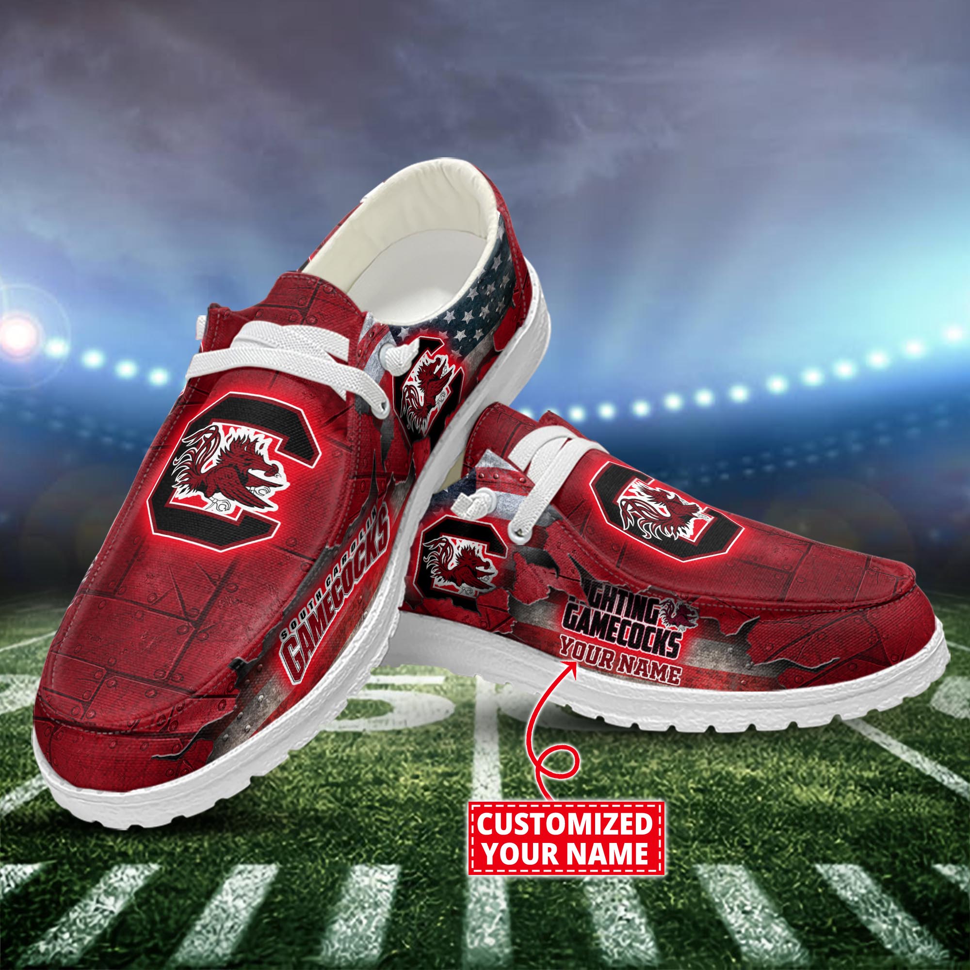 Purdue Boilermakers Personalized Hey Dude Sports Shoes - Custom Name Design