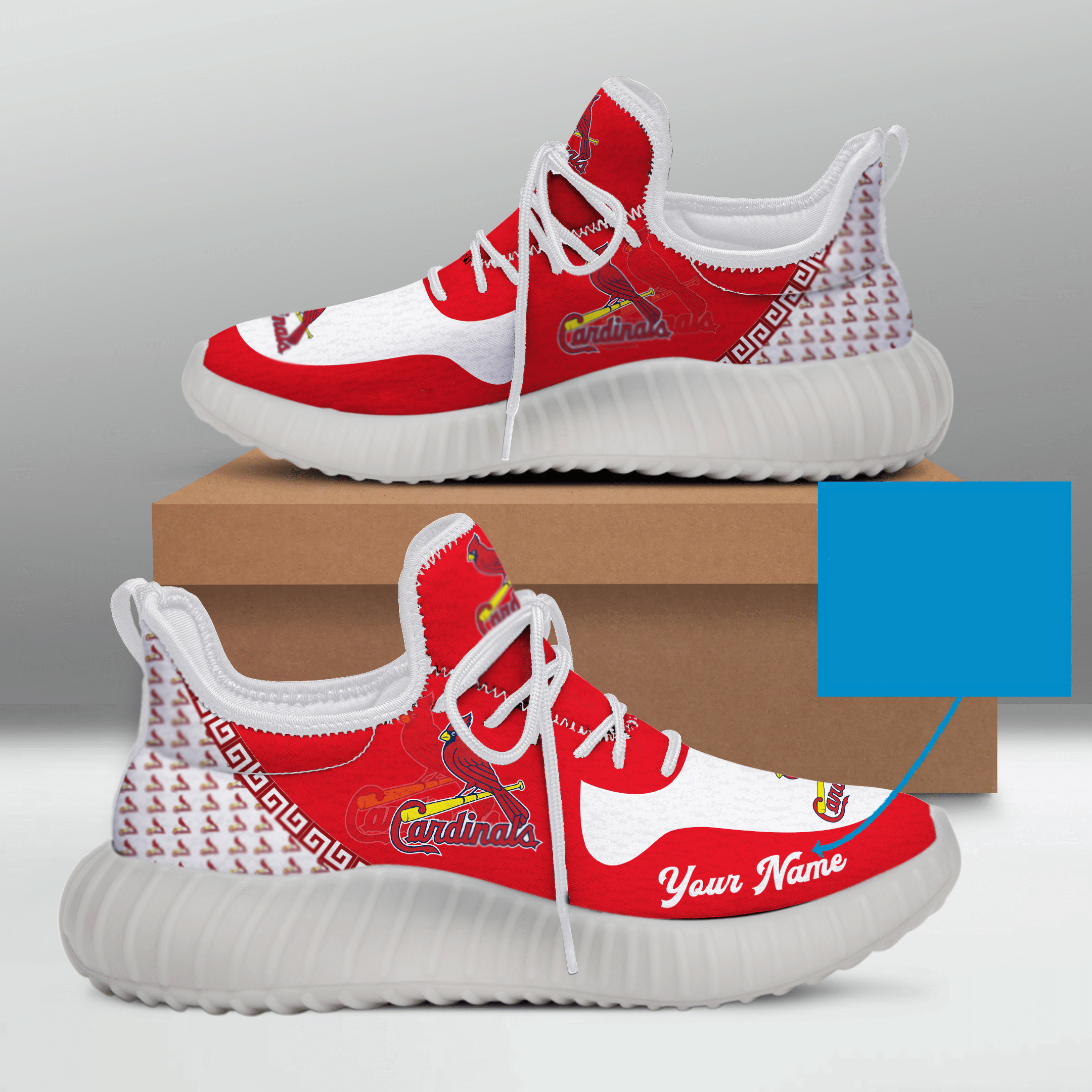 St. Louis Cardinals 2022 YZ Shoes - v12