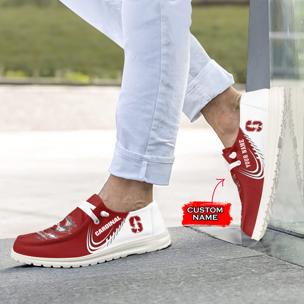 North Carolina State Wolfpack Personalized Hey Dude Sports Shoes - Custom Name Design