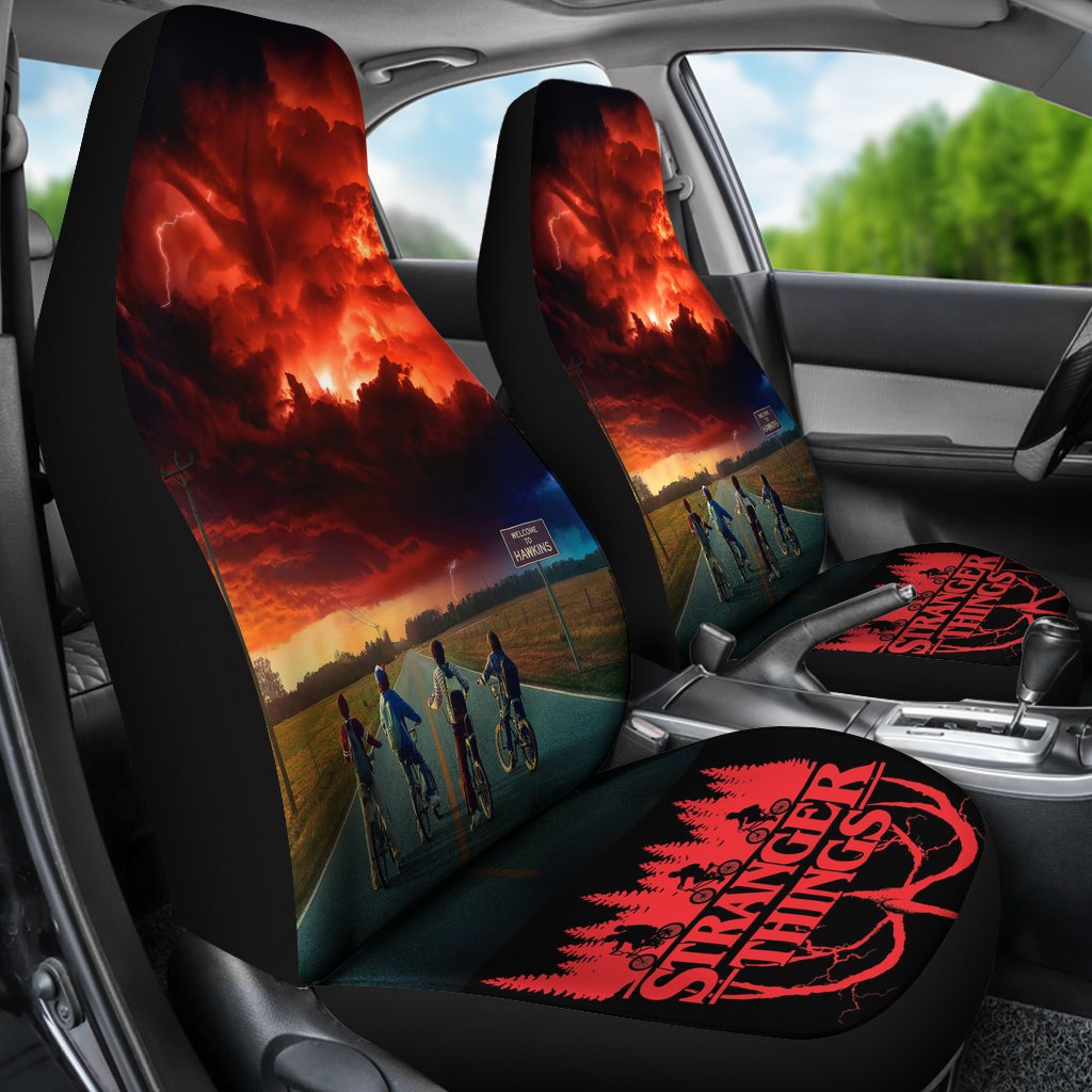 Stranger Things Art Face Seat Cover