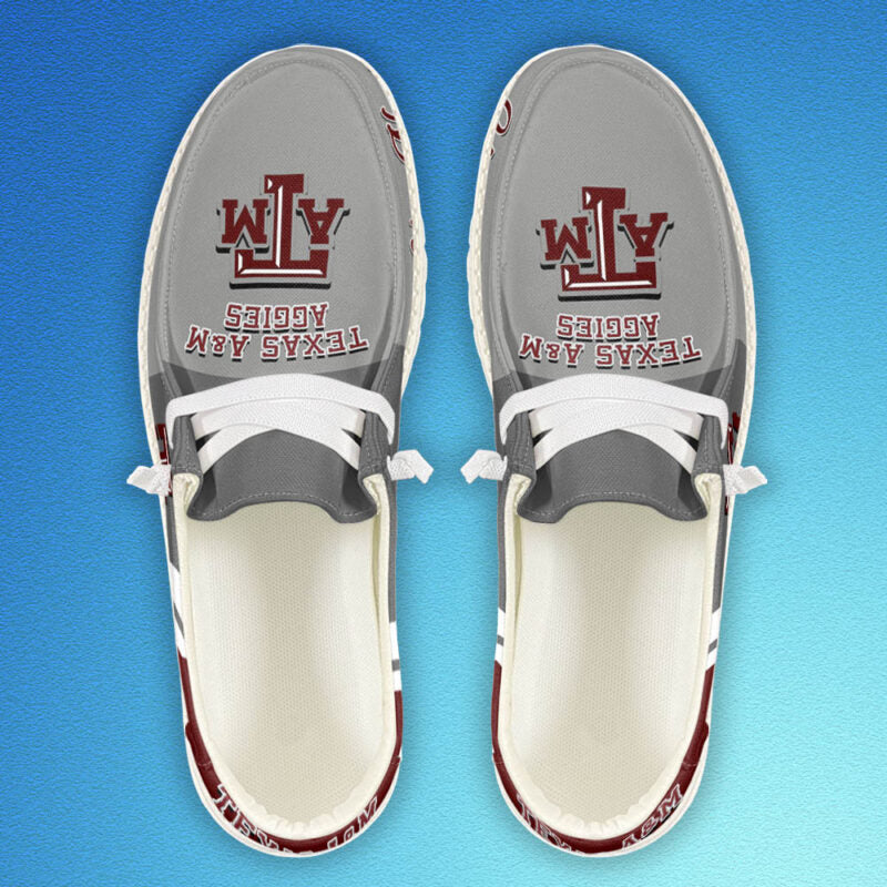 Texas A&M Aggies Personalized Hey Dude Sports Shoes - Custom Name Design