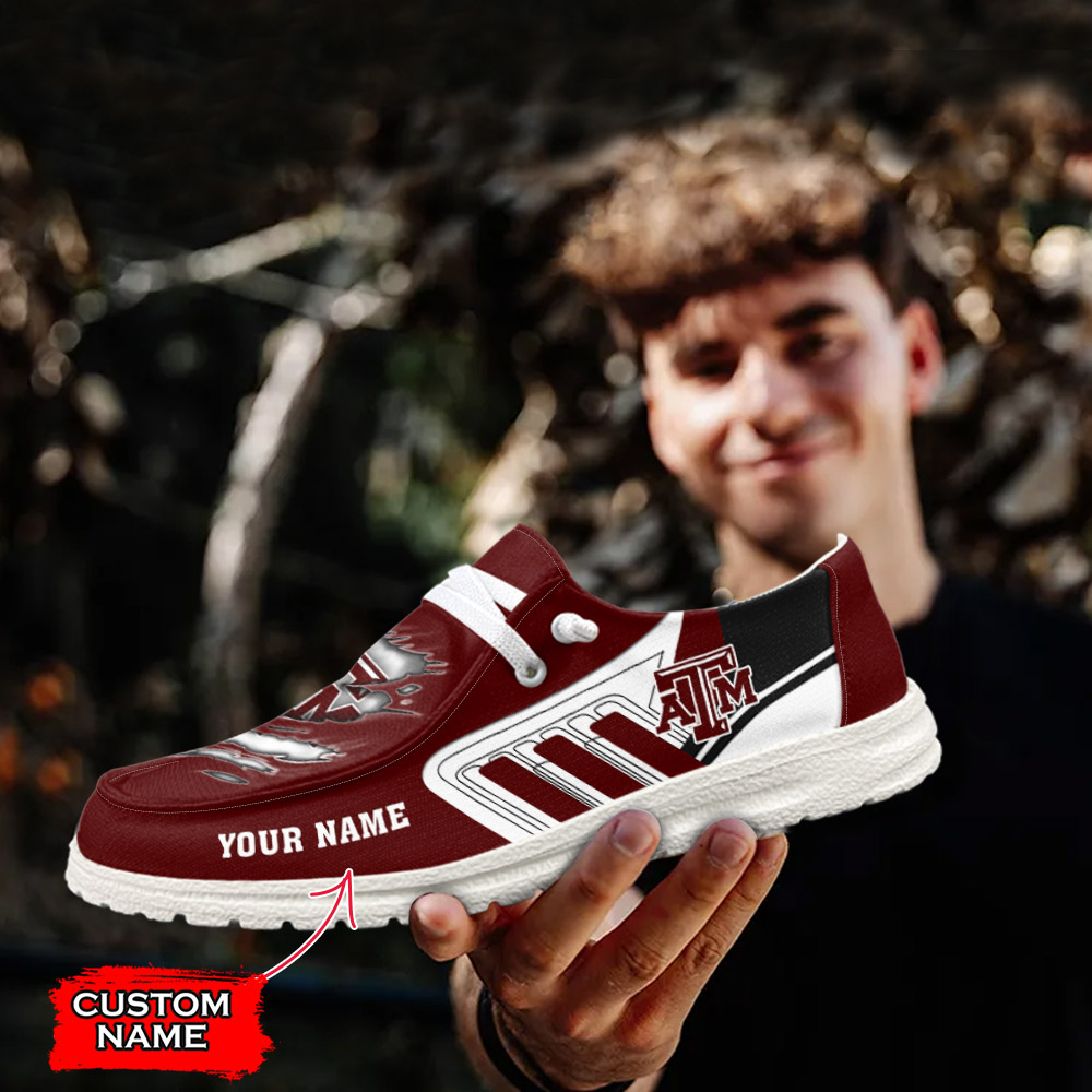 Syracuse Orange Personalized Hey Dude Sports Shoes - Custom Name Design