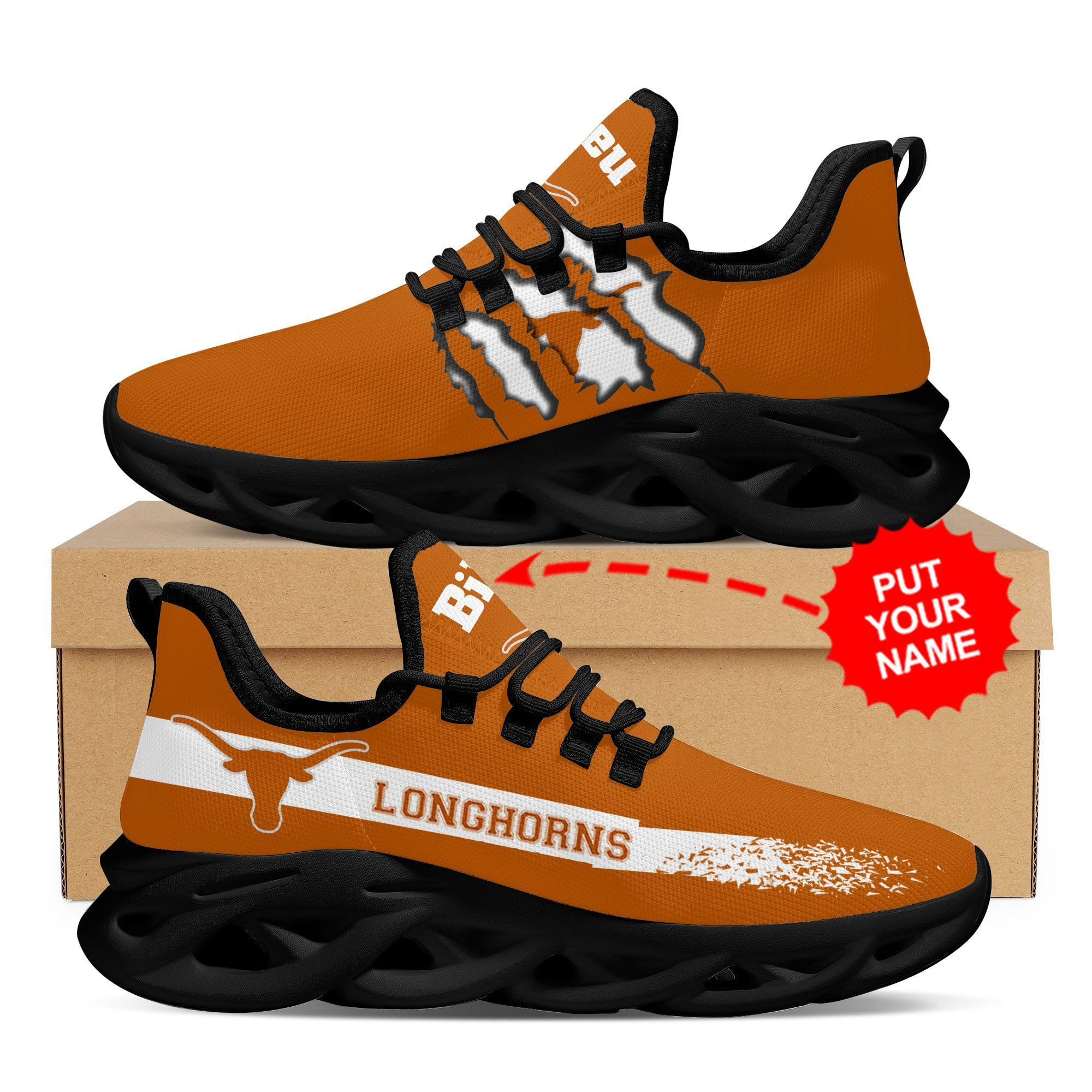 Purdue Boilermakers Custom Name Personalized Max Soul Sneakers Shoes