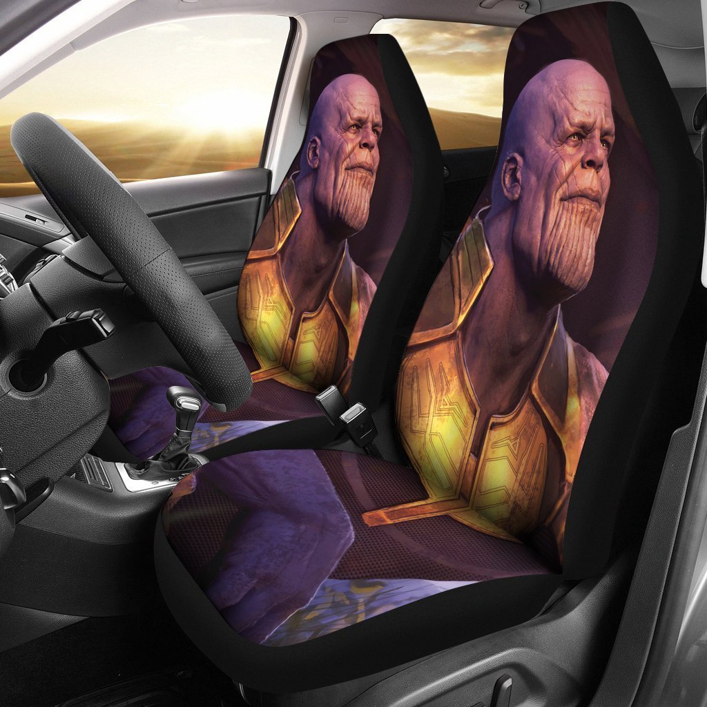 Feathers Colors Pattern Car Seat Cover ( Set of 2)