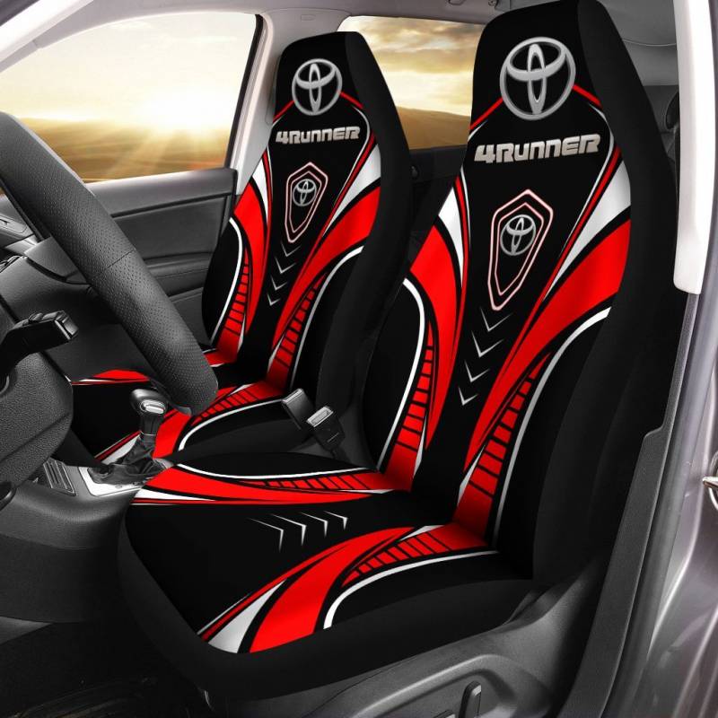 Tesla Car Seat Cover (Set Of 2) Ver 1 (Red)