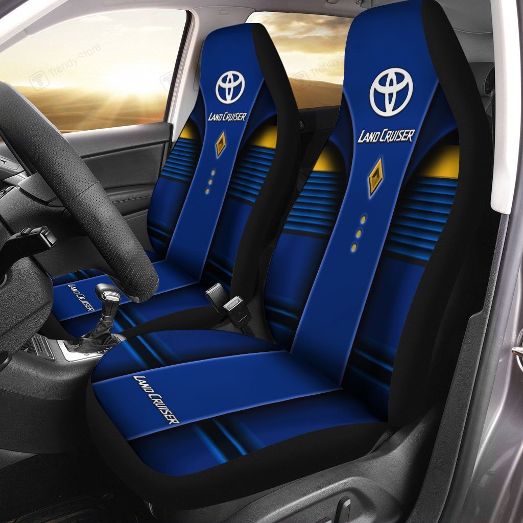 Toyota Land Cruiser LPH Car Seat Cover (Set of 2) Ver 2 (Blue)