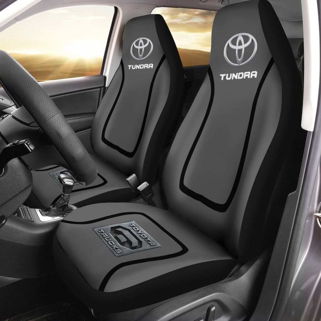 Toyota TUNDRA TDV Car Seat Cover (Set of 2) Ver 4 (Black)
