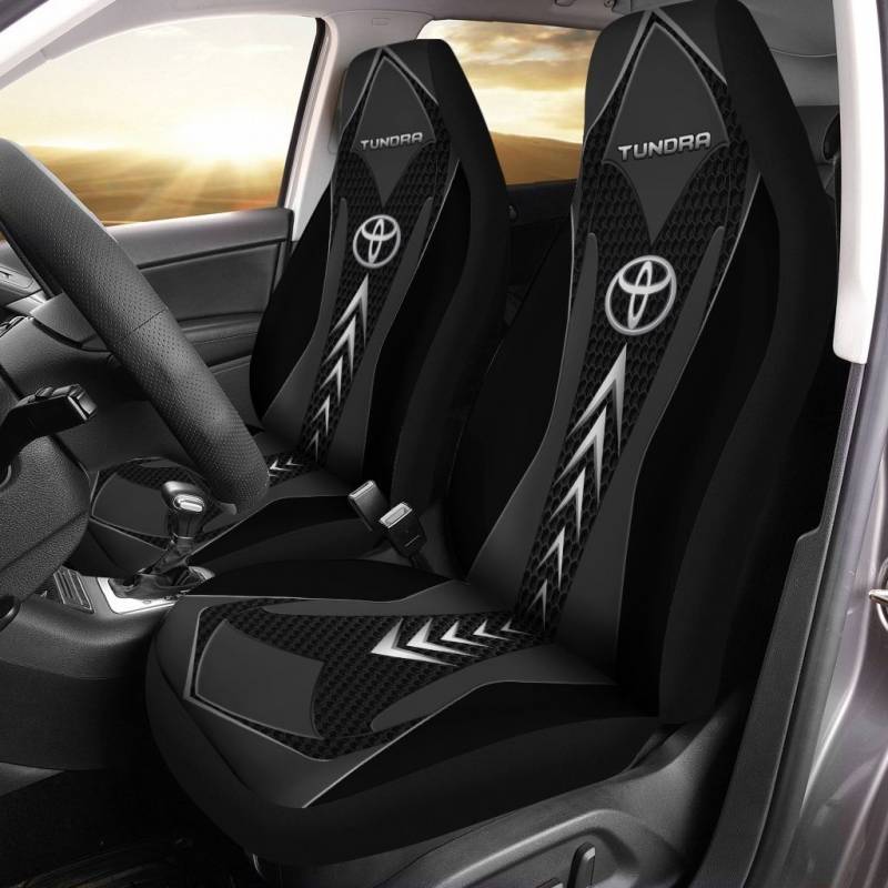 Toyota Tundra Lph Car Seat Cover (Set Of 2) Ver 6 (White)
