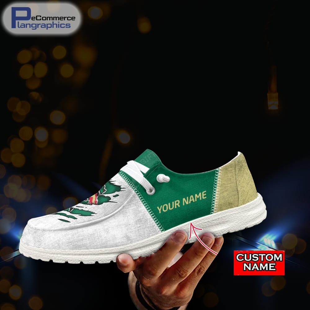 Utah State Aggies Custom Name Hey Dude Shoes 