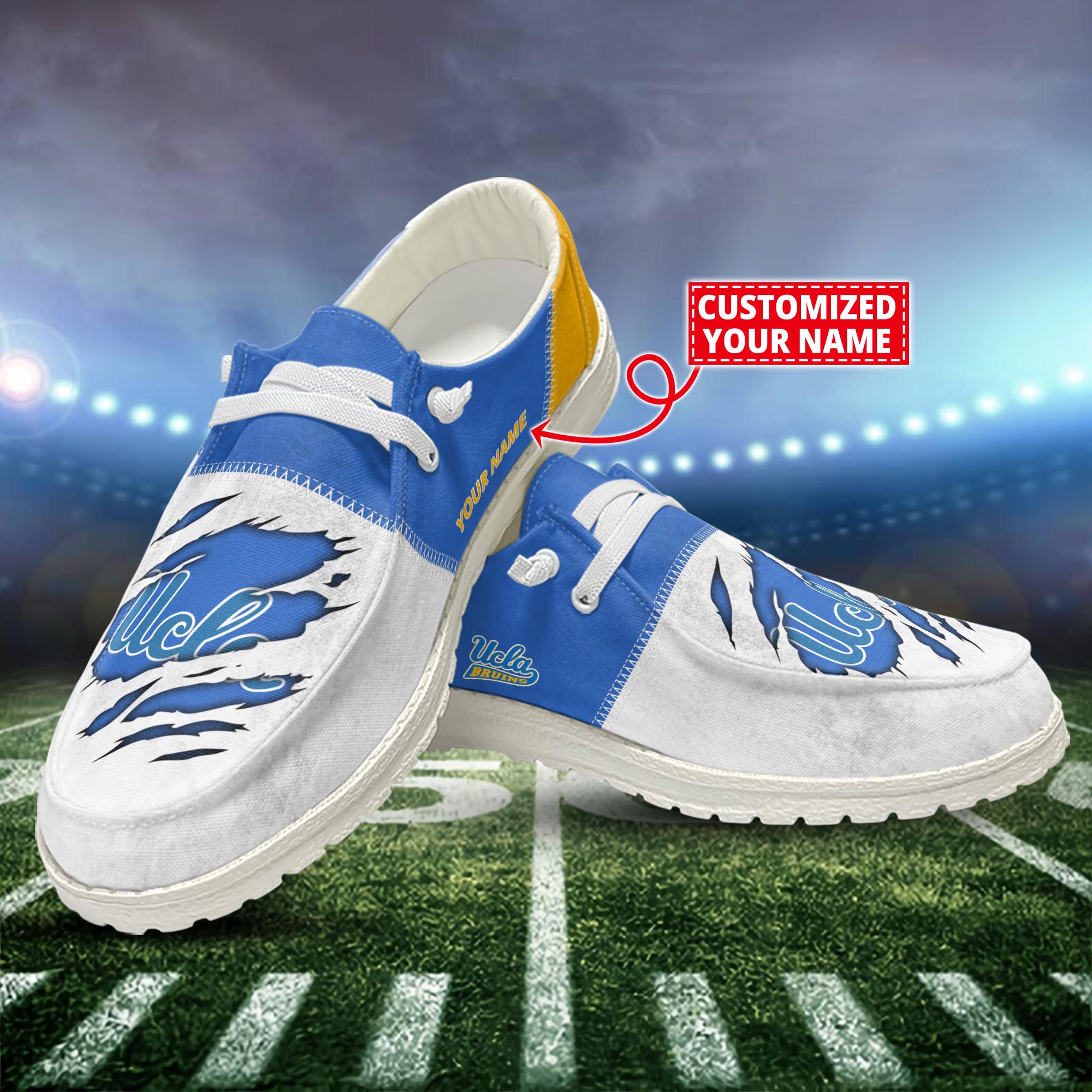 Navy Midshipmen Personalized Hey Dude Sports Shoes - Custom Name Design