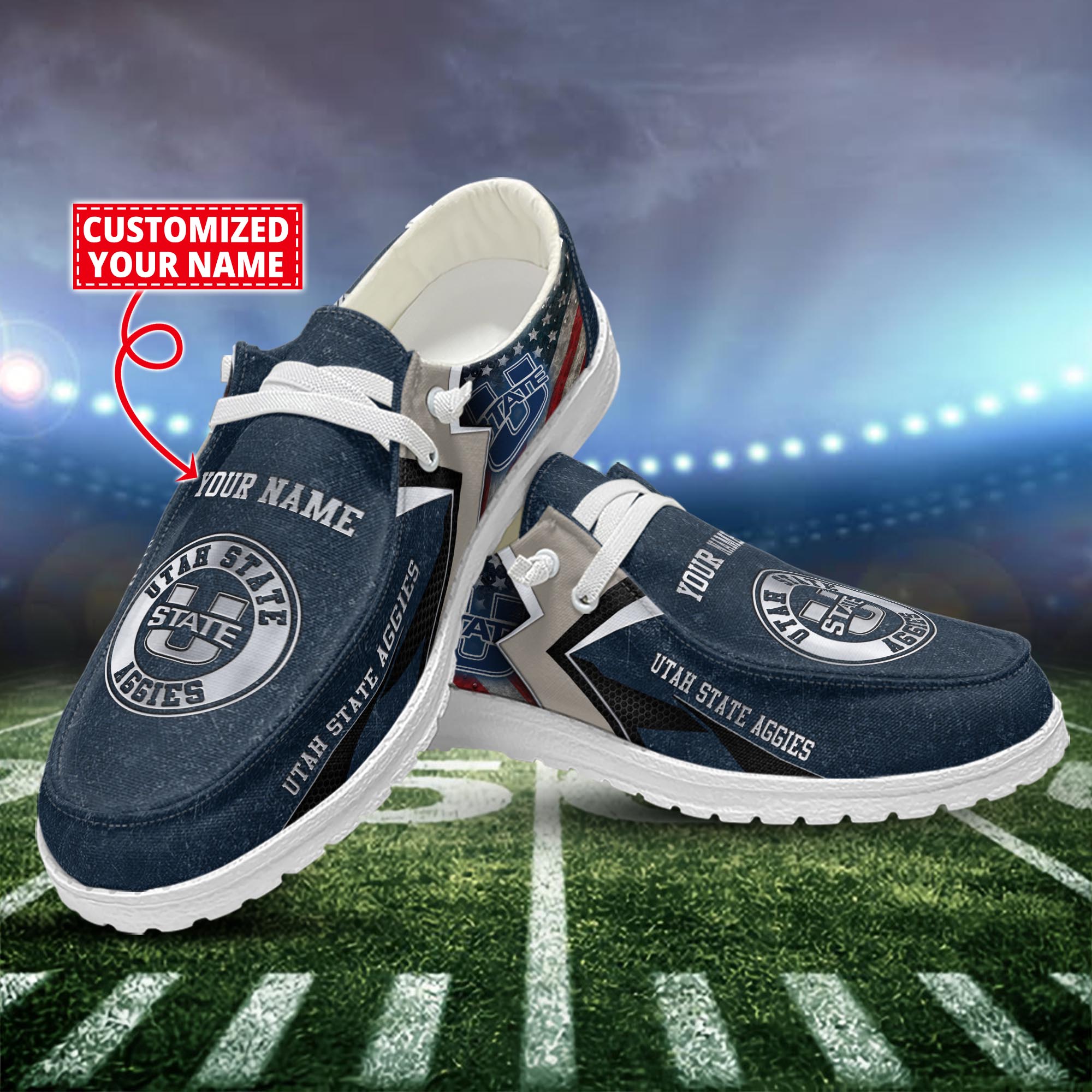 UCLA Bruins Personalized Hey Dude Sports Shoes - Custom Name Design
