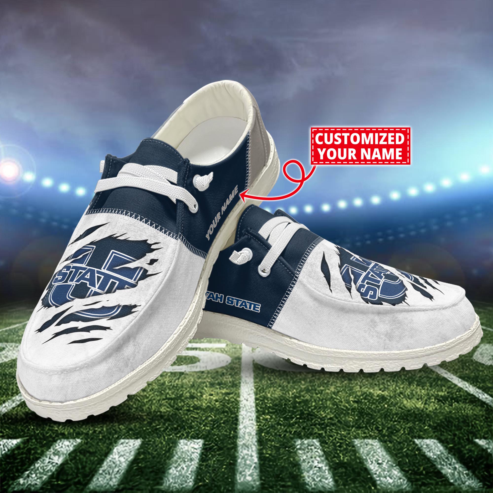 Virginia Cavaliers Personalized Hey Dude Sports Shoes - Custom Name Design