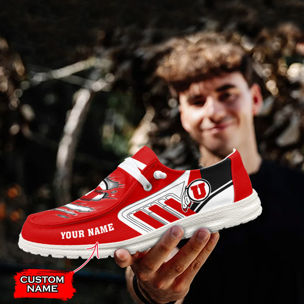 Calgary Flames Personalized Hey Dude Sports Shoes - Custom Name Design