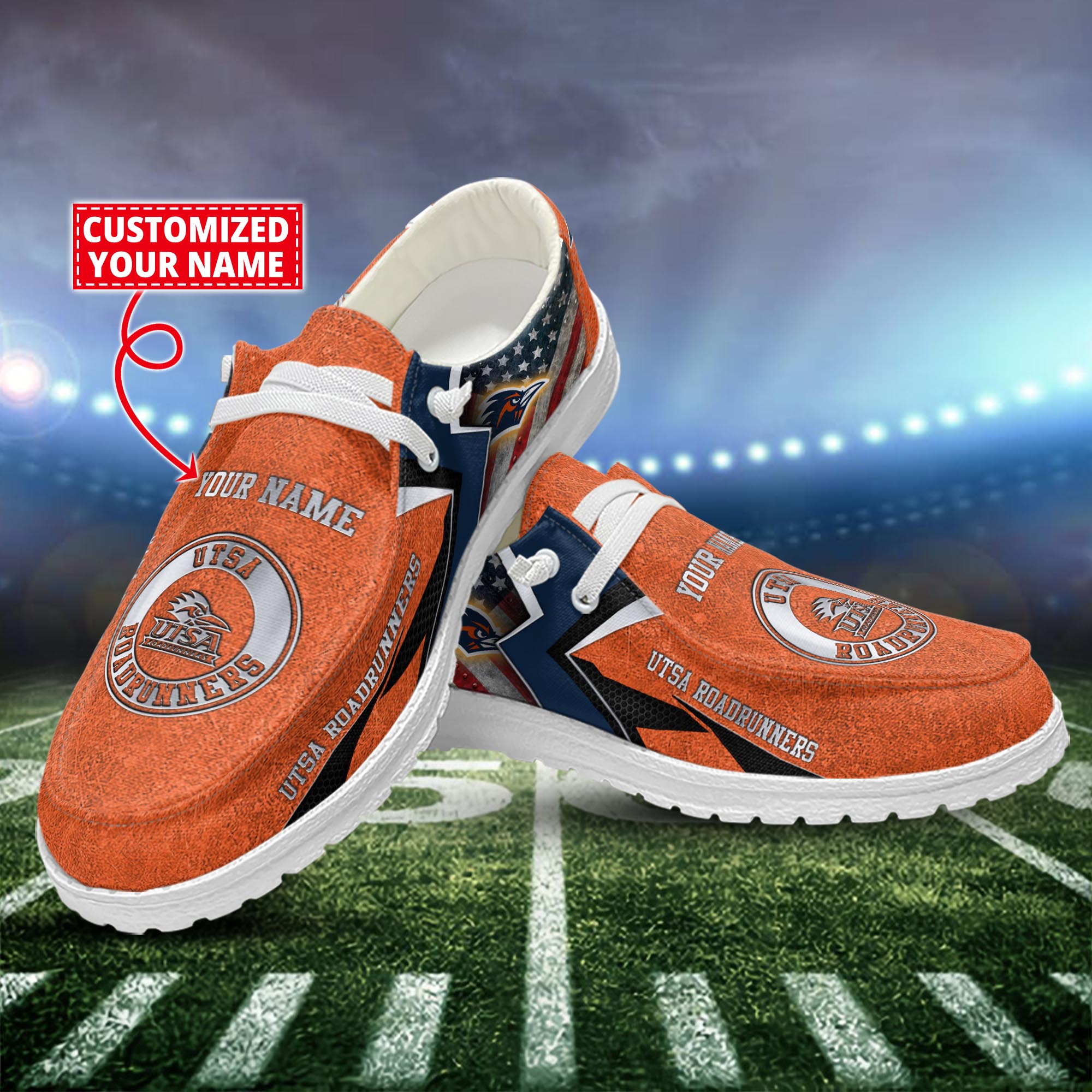 Rutgers Scarlet Knights Personalized Hey Dude Sports Shoes - Custom Name Design