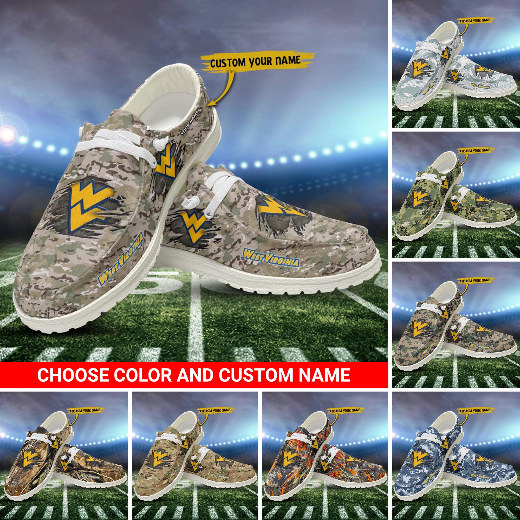 Denver Broncos Personalized Hey Dude Sports Shoes - Custom Name Design