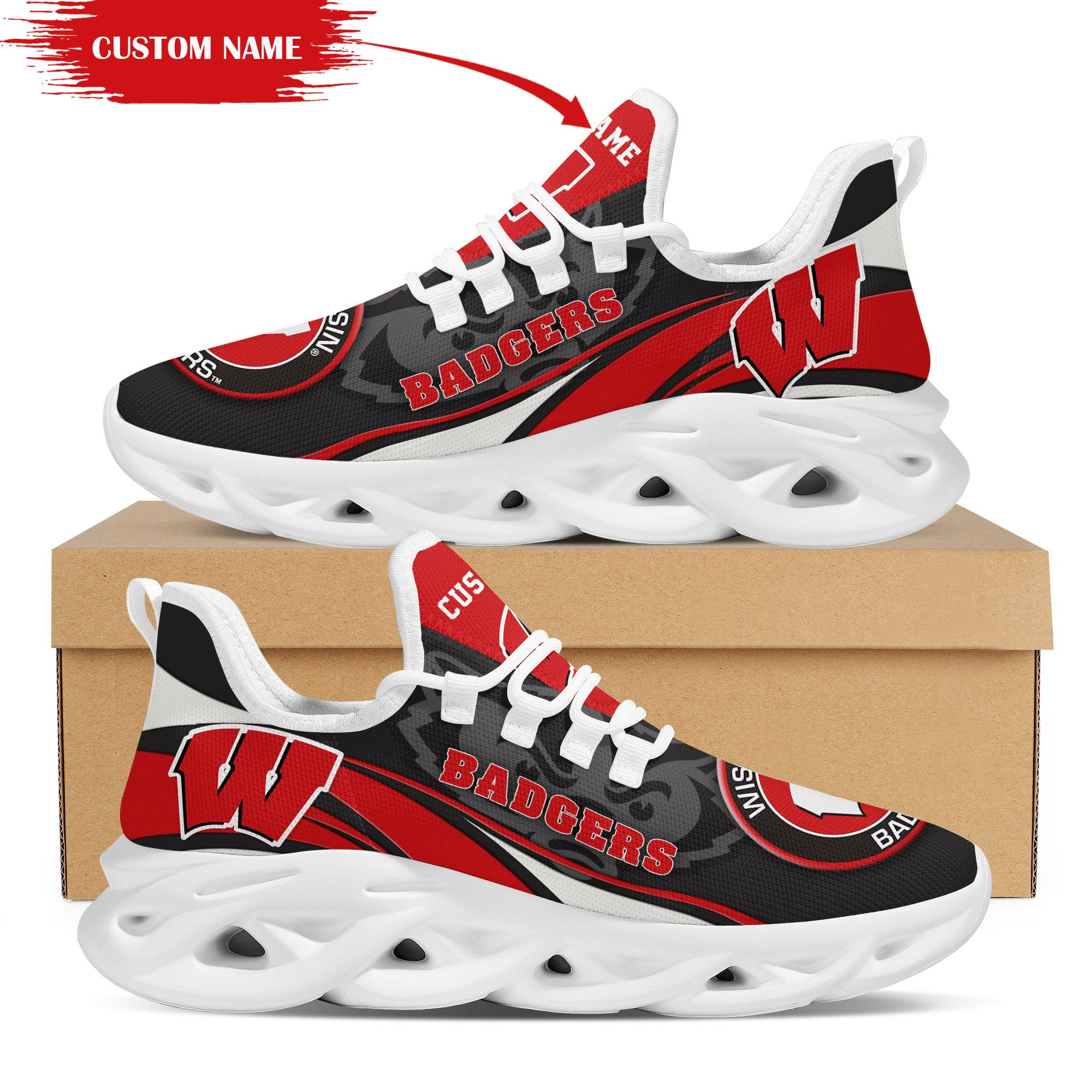 Baltimore Ravens Team Custom Personalized With Name Max Soul Sneakers Shoes