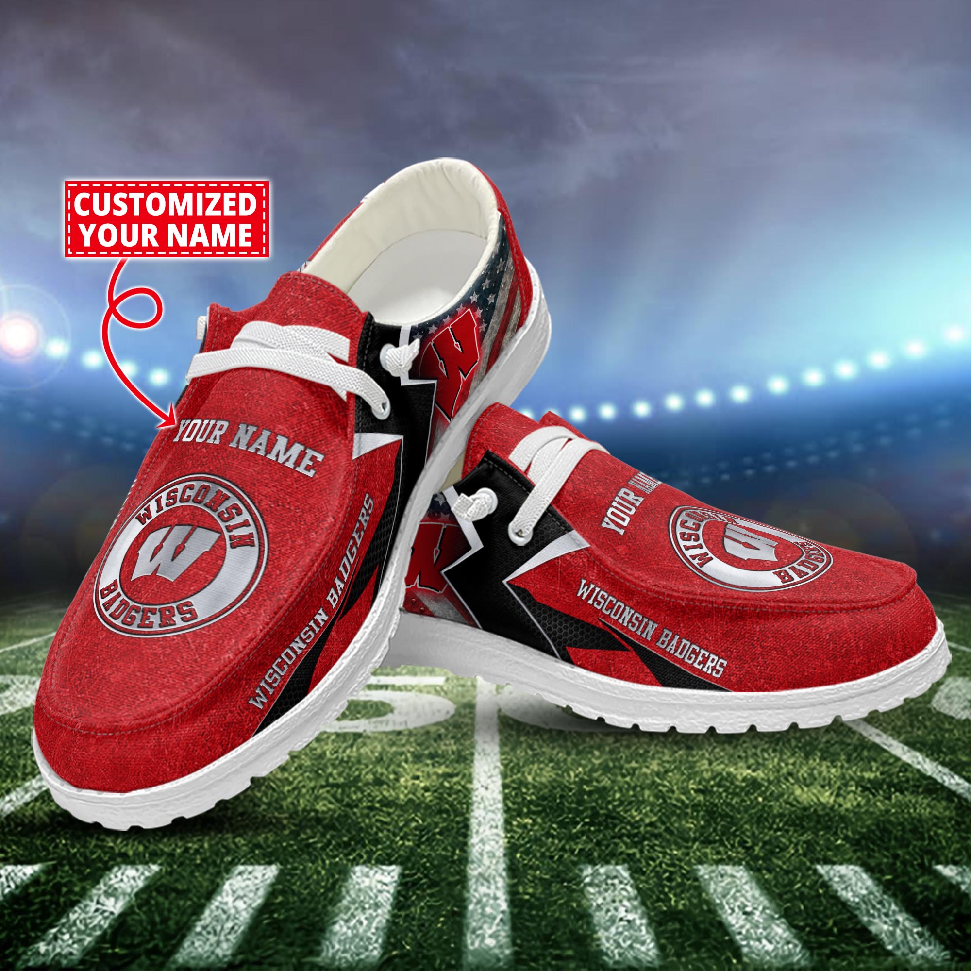 West Virginia Mountaineers Personalized Hey Dude Sports Shoes - Custom Name Design