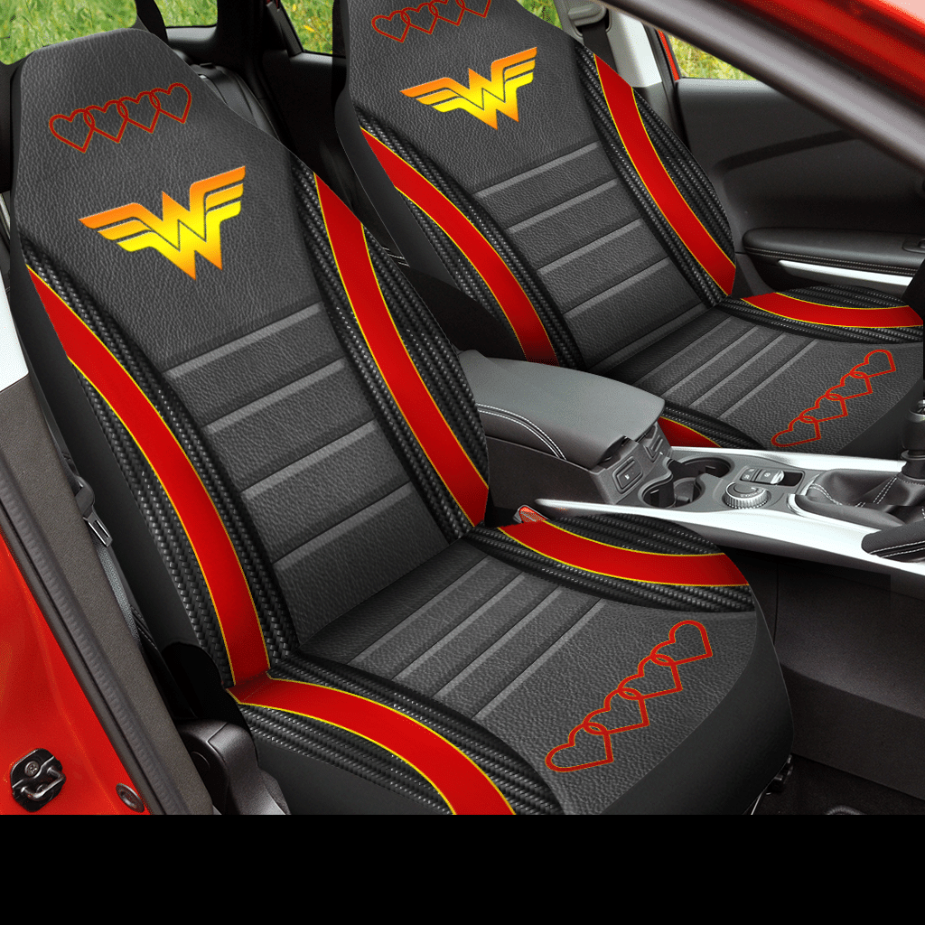 FOX racing TIN  Car Seat Cover (Set of 2) Ver 3 (Black)
