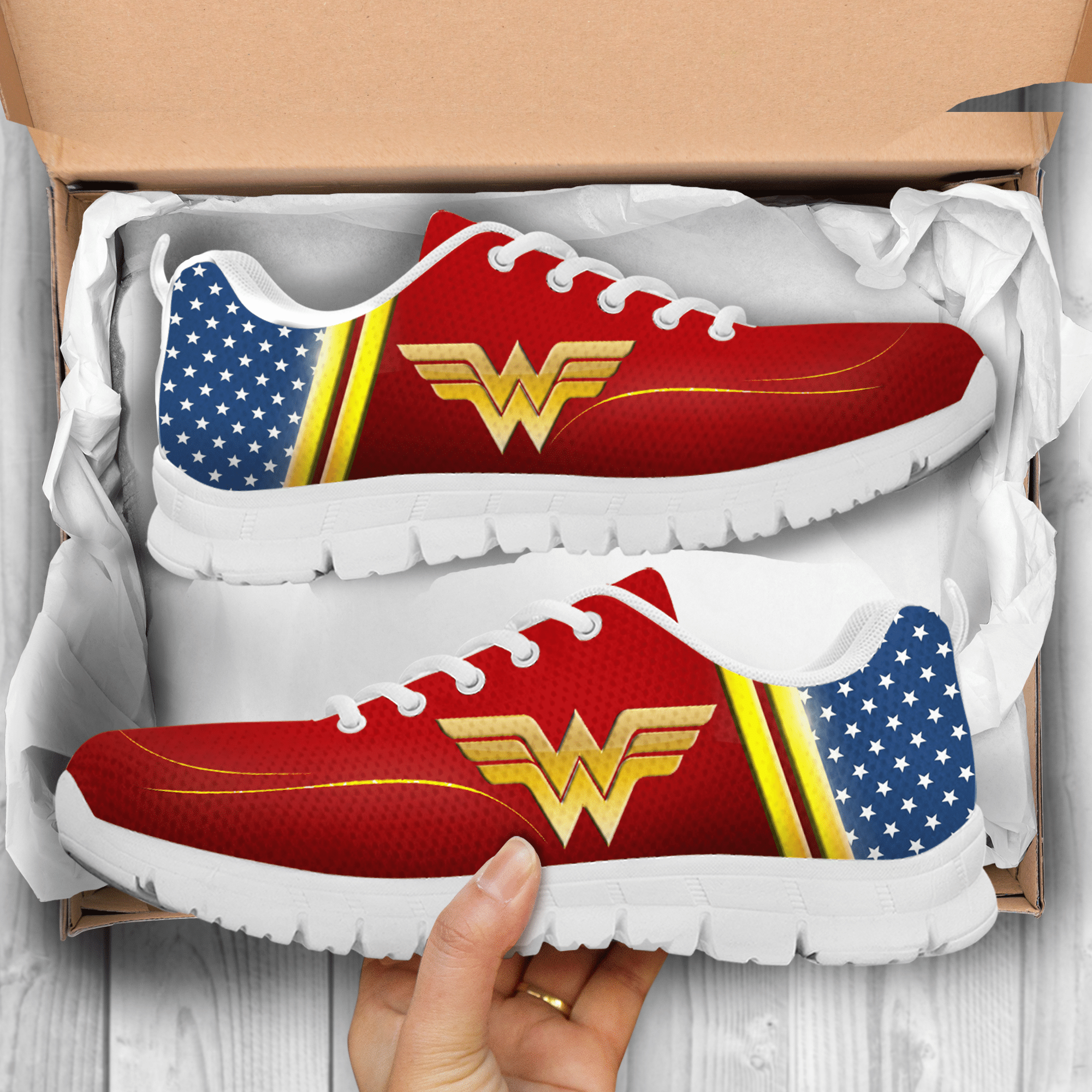 Wonder Woman Custom Name YZ Shoes - v2