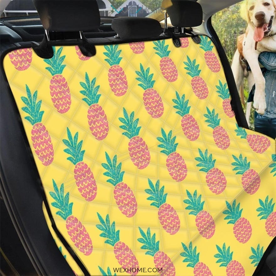Vintage Pink Rose Floral Print Pet Car Seat Cover