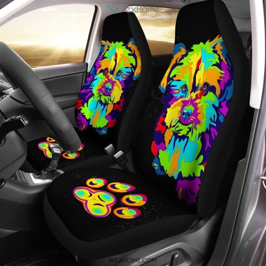 Yellow Pineapple Print Pet Car Seat Cover